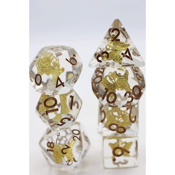 Foam Brain Gilded Butterfly RPG Dice Set