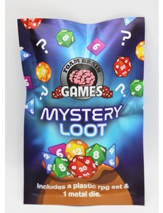 Foam Brain Mystery Loot: Plastic RPG Dice Set & Bonus Metal Die