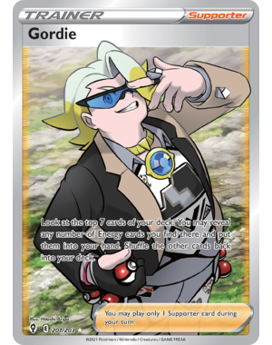 Pokemon Gordie (Full Art) (201) Lightly Played