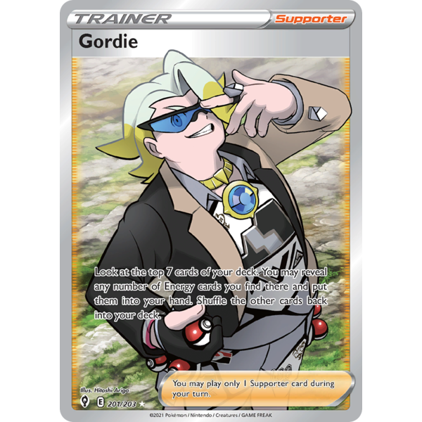 Pokemon Gordie (Full Art) (201) Lightly Played