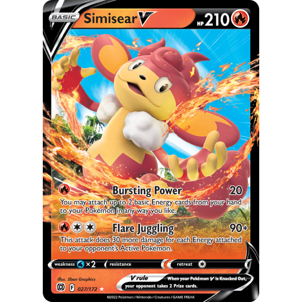 Pokemon Simisear V (027) Lightly Played