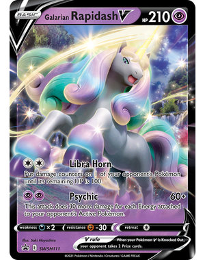 Pokemon Galarian Rapidash V (SWSH111) Lightly Played Holofoil