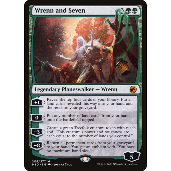 Magic: The Gathering Wrenn and Seven (208) Lightly Played