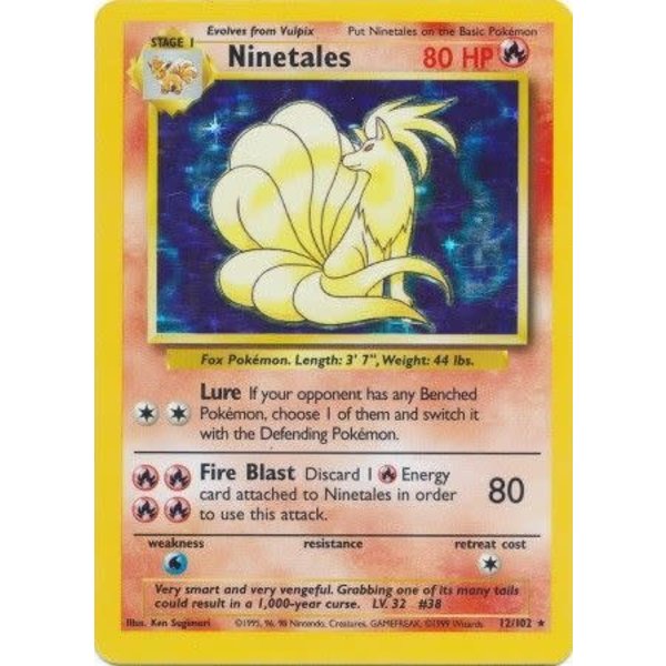 Pokemon Ninetales (012) Lightly Played Holofoil