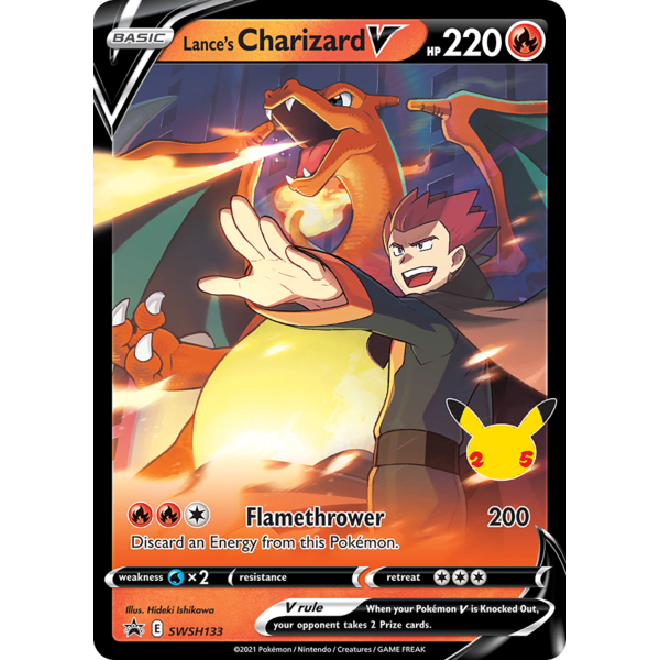 Pokemon Lance's Charizard V (SWSH133) LP