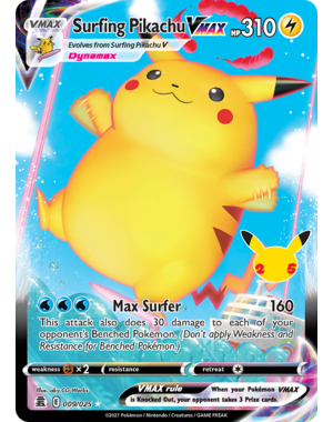 Pokemon Surfing Pikachu VMAX (009) Lightly Played