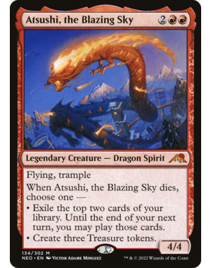 Magic: The Gathering Atsushi, the Blazing Sky (134)  Lightly Played