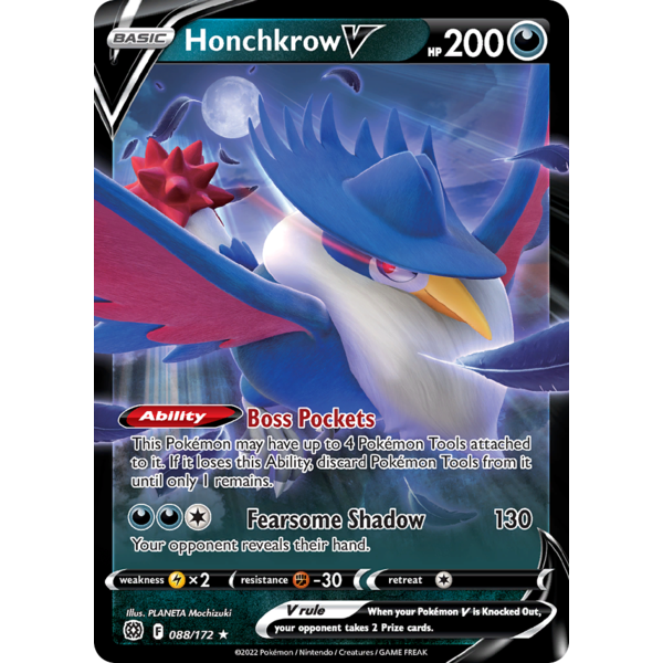 Pokemon Honchkrow V (088) Lightly Played