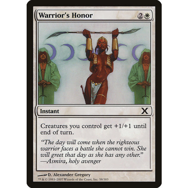 Magic: The Gathering Warrior's Honor (058) Lightly Played