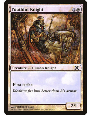 Magic: The Gathering Youthful Knight (062) Moderately Played Foil