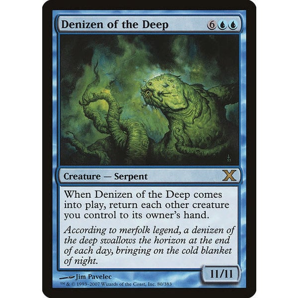Magic: The Gathering Denizen of the Deep (080) Heavily Played