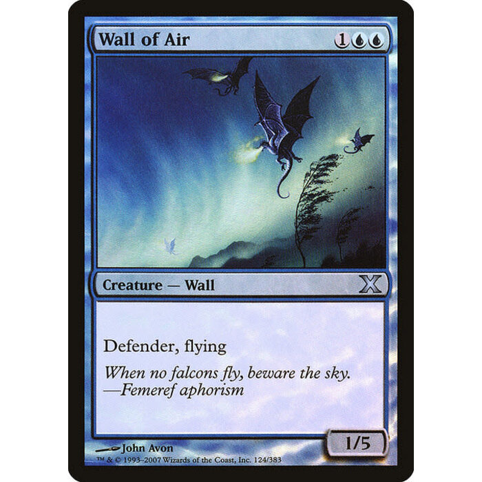 Magic: The Gathering Wall of Air (124) Moderately Played Foil