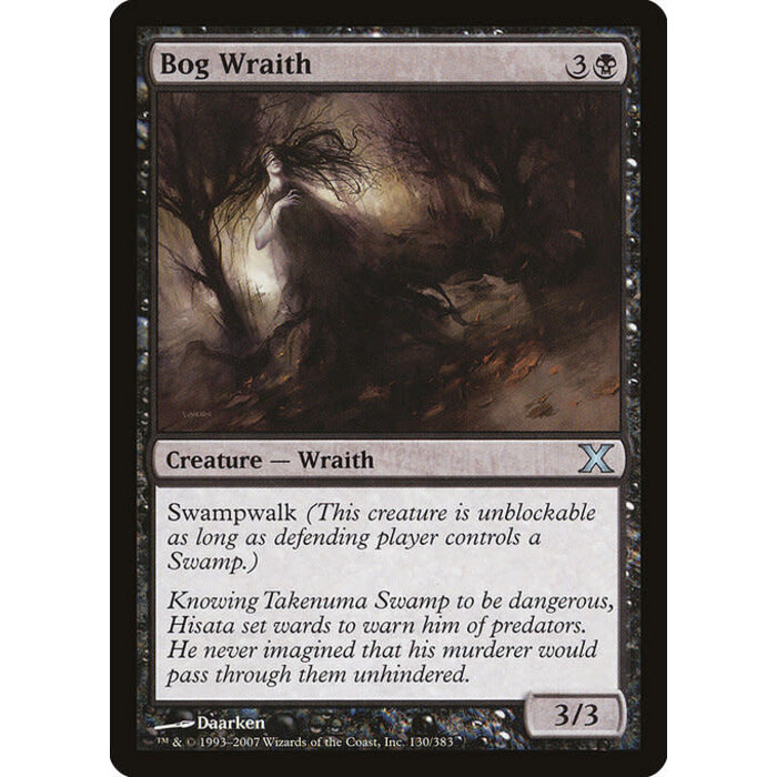 Magic: The Gathering Bog Wraith (130) Moderately Played