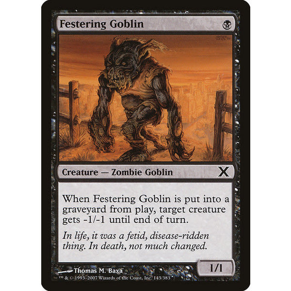 Magic: The Gathering Festering Goblin (143) Moderately Played