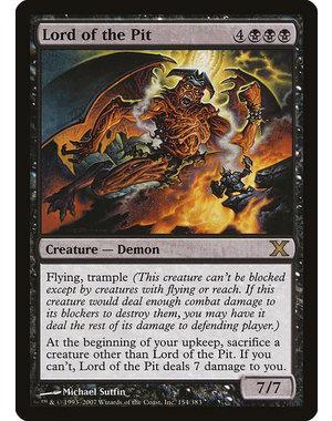 Magic: The Gathering Lord of the Pit (154) Damaged