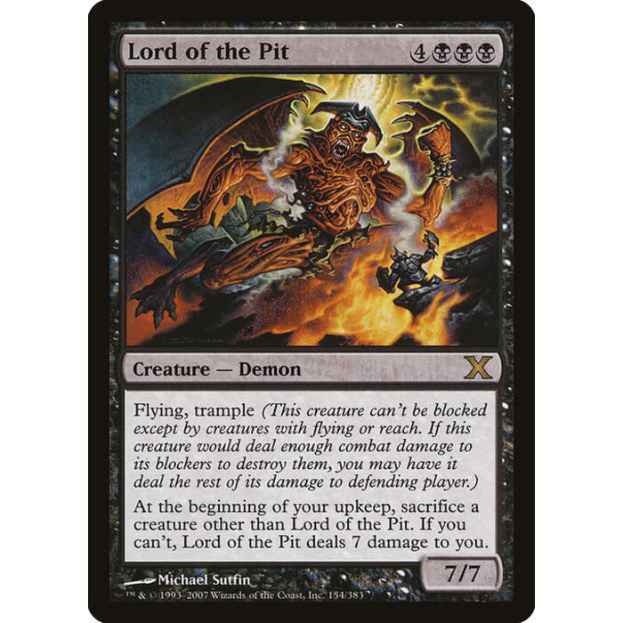 Magic: The Gathering Lord of the Pit (154) Damaged