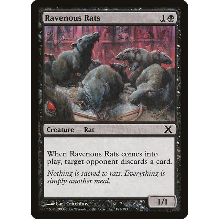Magic: The Gathering Ravenous Rats (171) Lightly Played