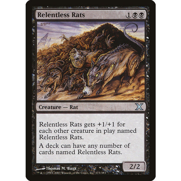 Magic: The Gathering Relentless Rats (173) Lightly Played