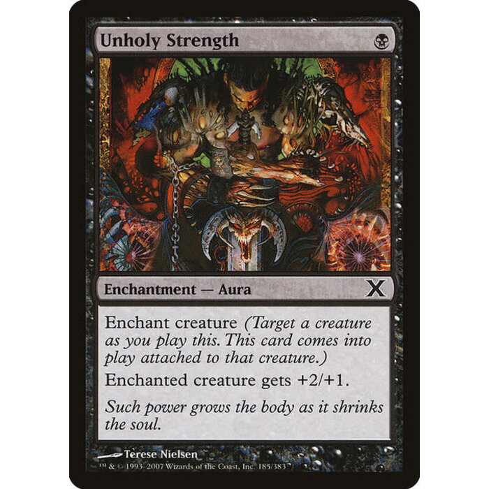 Magic: The Gathering Unholy Strength (185) Moderately Played