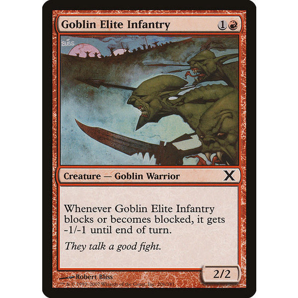 Magic: The Gathering Goblin Elite Infantry (206) Lightly Played