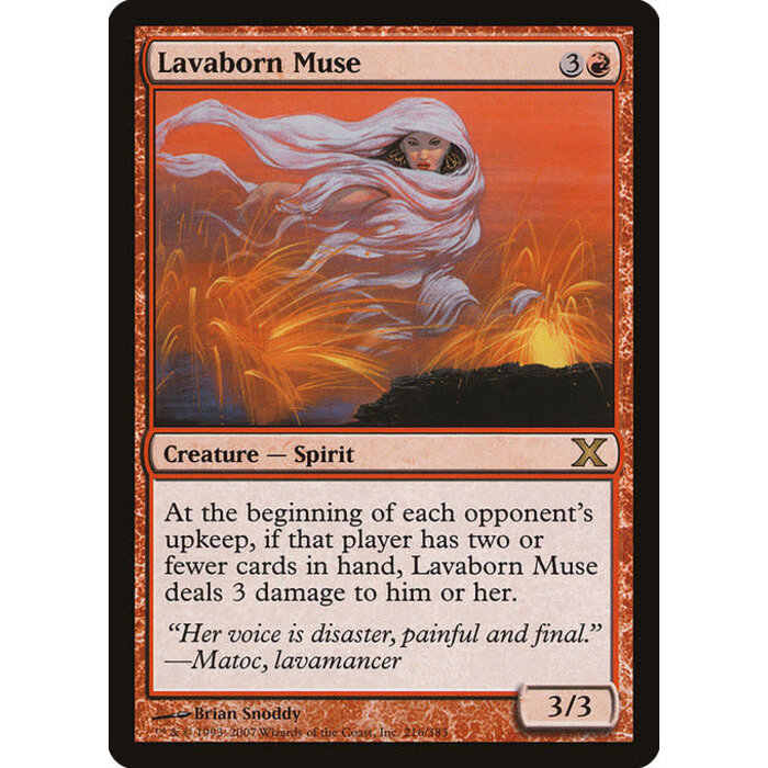 Magic: The Gathering Lavaborn Muse (216) Lightly Played