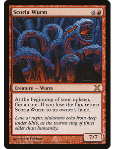 Magic: The Gathering Scoria Wurm (227) Moderately Played