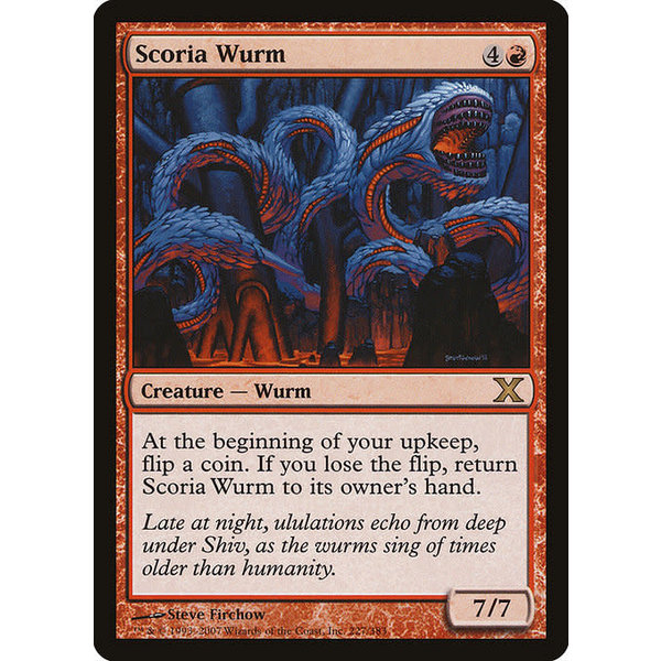 Magic: The Gathering Scoria Wurm (227) Moderately Played