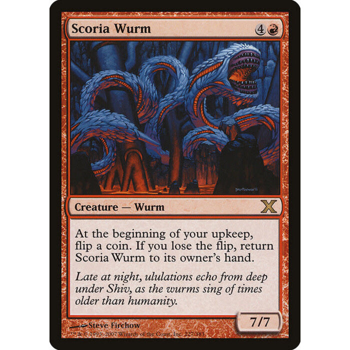 Magic: The Gathering Scoria Wurm (227) Moderately Played