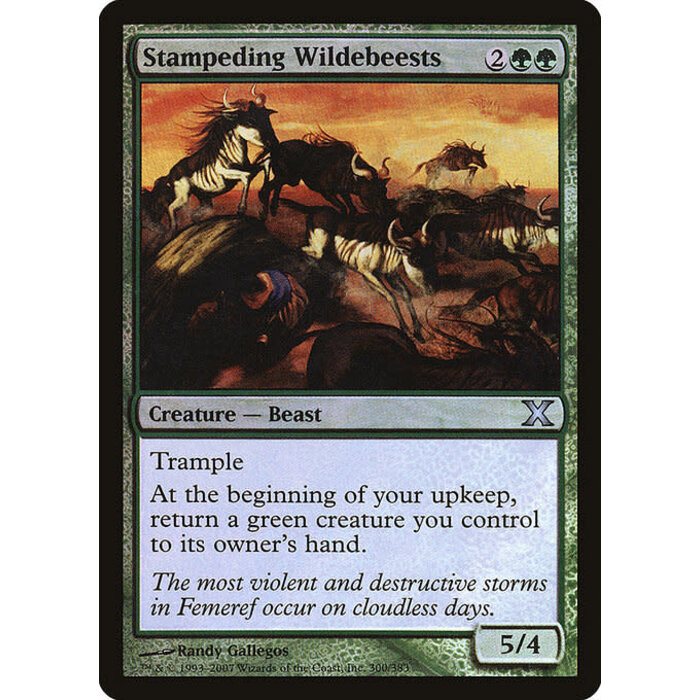 Magic: The Gathering Stampeding Wildebeests (300) Lightly Played Foil