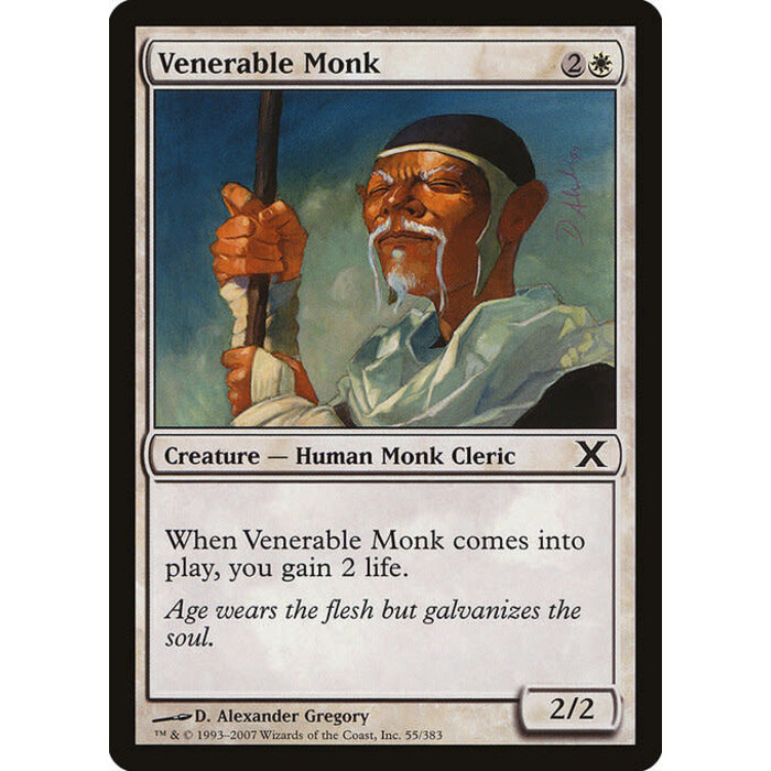 Magic: The Gathering Venerable Monk (055) Lightly Played Foil