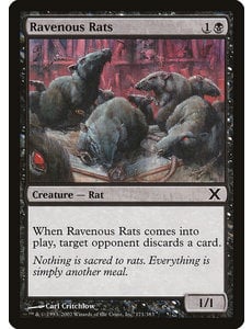 Magic: The Gathering Ravenous Rats (171) LP Foil