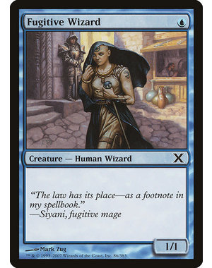 Magic: The Gathering Fugitive Wizard (086) Lightly Played Foil