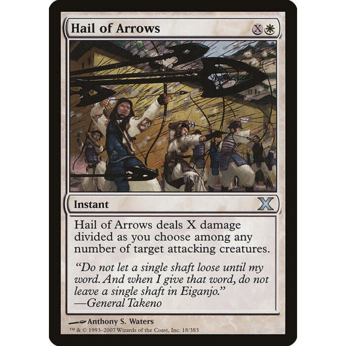 Magic: The Gathering Hail of Arrows (018) Lightly Played Foil