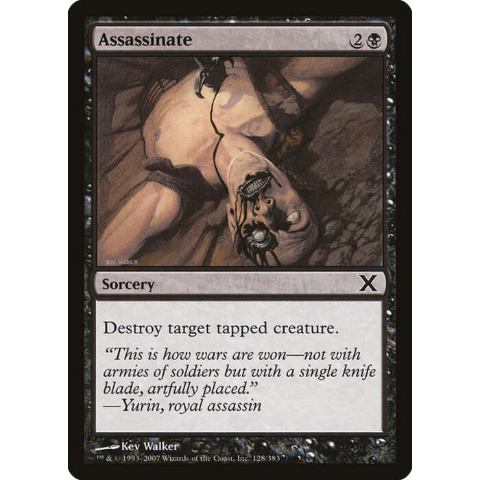 Magic: The Gathering Assassinate (128) Moderately Played Foil