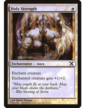 Magic: The Gathering Holy Strength (022) Moderately Played Foil