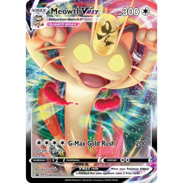 Pokemon Meowth VMAX (SWSH005) Lightly Played