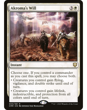 Magic: The Gathering Akroma's Will (003) Lightly Played Foil