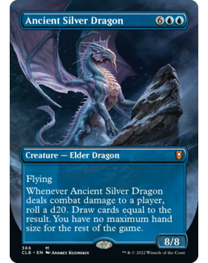 Magic: The Gathering Ancient Silver Dragon (Borderless) (366) Lightly Played