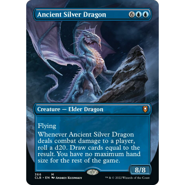 Magic: The Gathering Ancient Silver Dragon (Borderless) (366) Lightly Played