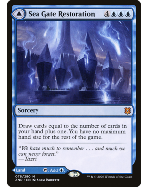 Magic: The Gathering Sea Gate Restoration (076) Lightly Played Foil