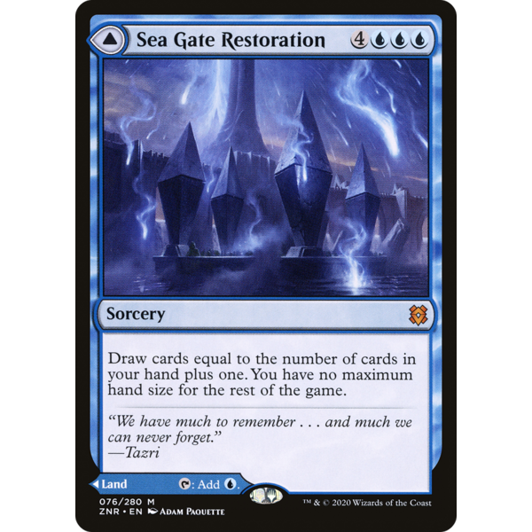 Magic: The Gathering Sea Gate Restoration (076) Lightly Played Foil