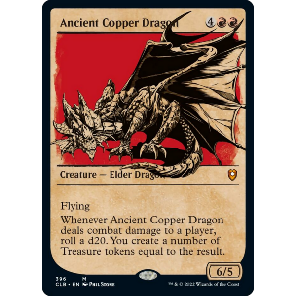 Magic: The Gathering Ancient Copper Dragon (Showcase) (396) Lightly Played
