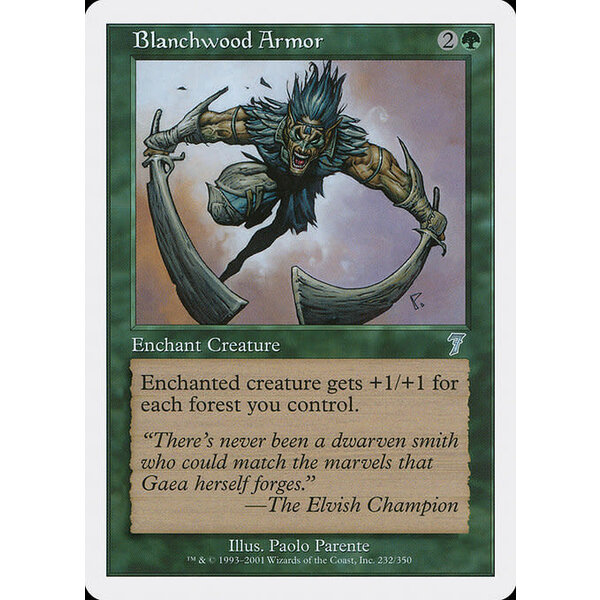 Magic: The Gathering Blanchwood Armor (232) Lightly Played