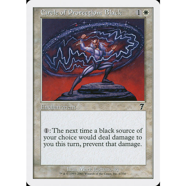 Magic: The Gathering Circle of Protection: Black (006) Lightly Played