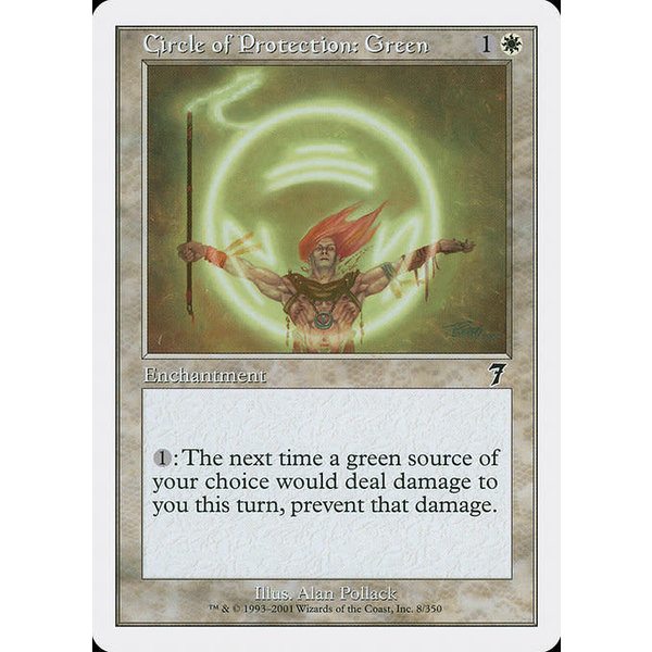 Magic: The Gathering Circle of Protection: Green (008) Lightly Played