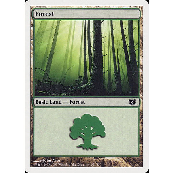 Magic: The Gathering Forest (348) Lightly Played