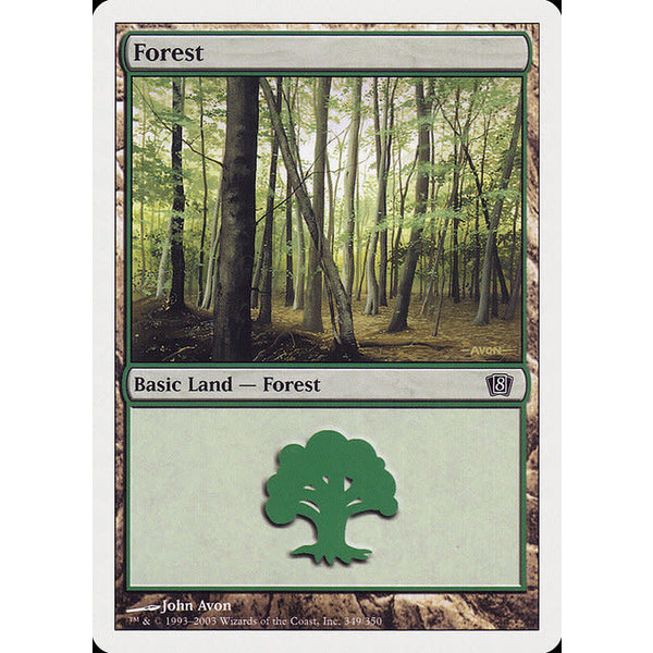 Magic: The Gathering Forest (349) Lightly Played