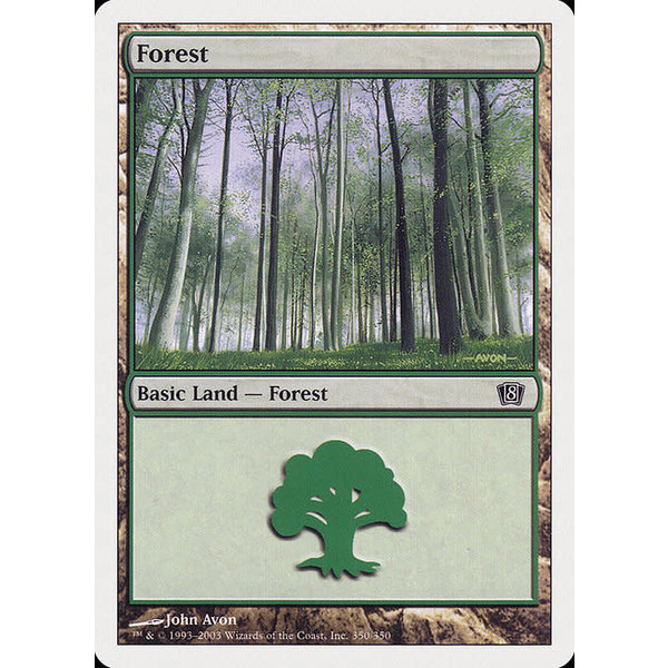 Magic: The Gathering Forest (350) Lightly Played