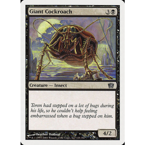 Magic: The Gathering Giant Cockroach (135) Lightly Played