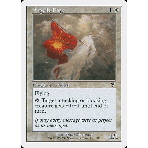 Magic: The Gathering Angelic Page (001) Lightly Played